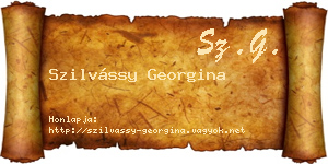 Szilvássy Georgina névjegykártya